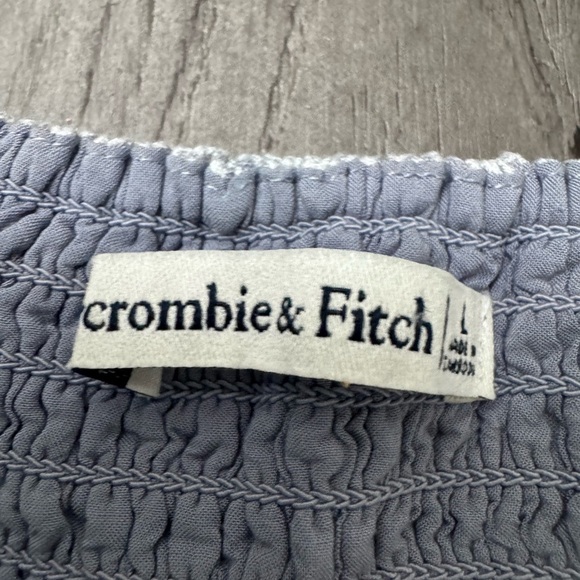 Abercrombie & Fitch Babydoll Short Sleeve Light Blue Skater Floral Dress Large - Picture 2 of 7